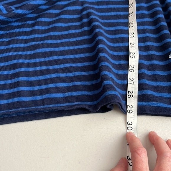 Chico’s Zenergy Mock Neck StripedTank Tunic Blue Black Size 0 - Picture 13 of 14